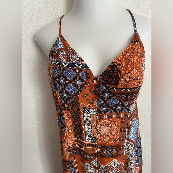 🆕Blu Pepper Patchwork Criss Cross Back Maxi Sundress S🆕 - Picture 5 of 14